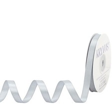 Double Faced Silver Gray Satin Ribbon 3/8 Inch X 25 Yards Polyester Ribbon fo...