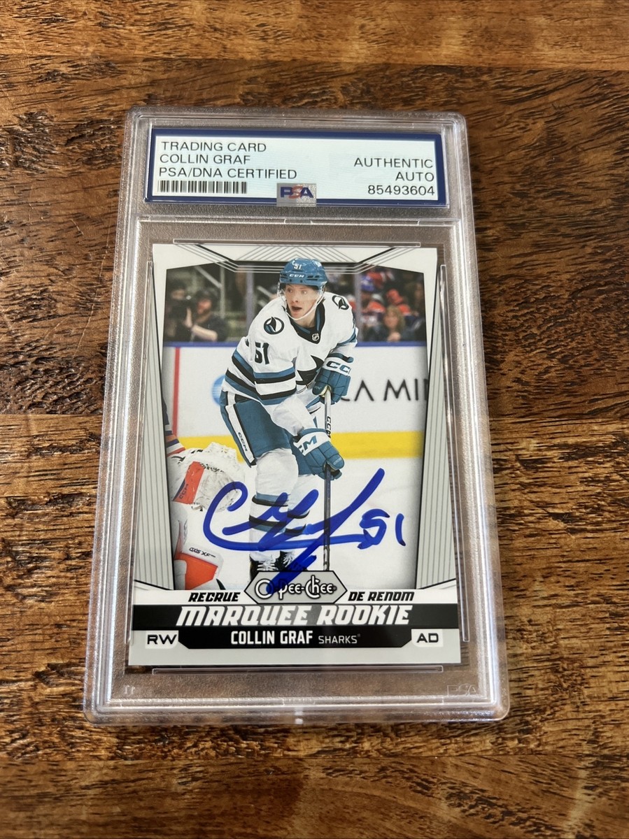 Collin Graf IP Signed O Pee Chee RC Card PSA DNA Coa Slab Sharks