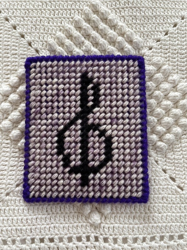 Gift Card/Money Holder: Purple Treble Clef
