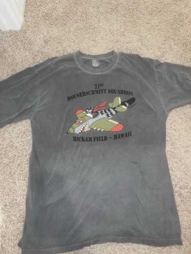 Vintage Crazy Shirts Kliban Cat 21st Mousschmitts Squadron T-Shirt Herren XL