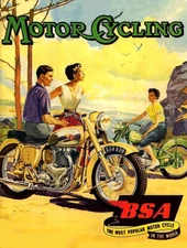 Vintage BSA Motorcycle Ad Reproduction Metal Sign FREE SHIPPING