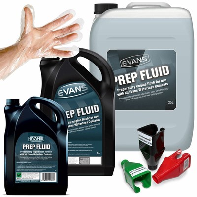 Evans Prep Fluid Waterless Engine Coolant Flush Pre Install Antifreeze Cleaner