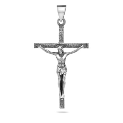 Kreuz Silber 925 Herren 925 Sterlingsilber Jesus Kreuz Anhänger