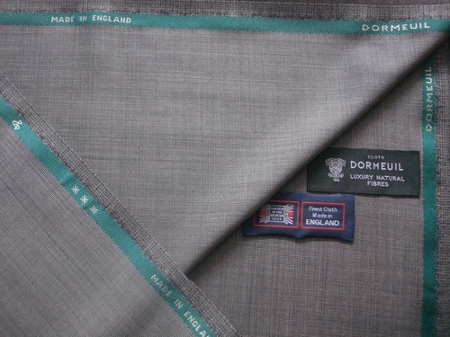 Dormeuil 100% Lana Tela Traje “Armonía” en Negro / Blanco Clavo - 3.4M - Imagen 2 de 9