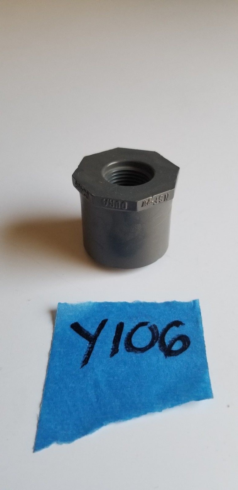 Dura PVC 1" X 3/8" Reducer Bushing Spigot X FIPT SCH80 PVCI NSFPW