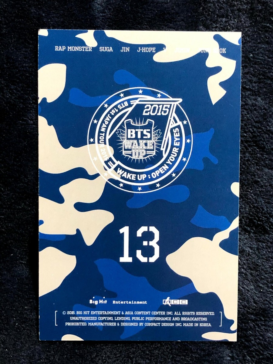 BTS Japan 1st Tour 2015 Wake up open your eyes Official Photo Card