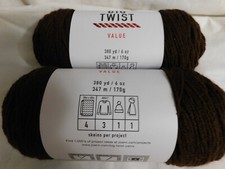 Big Twist Value lot of 2 Chocolate Brown Dye Lot 652002