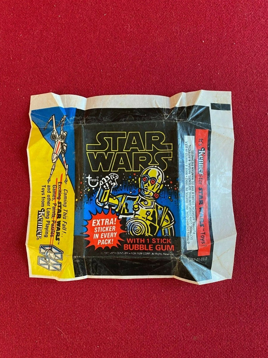 1977, Star Wars, TOPPS (Series 1) Trading Card Wrapper (Scarce