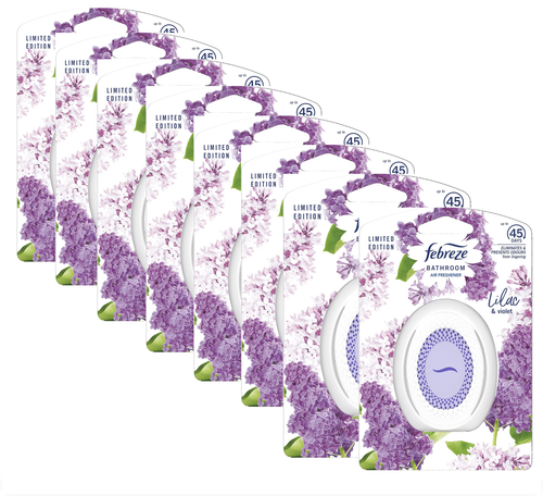 8 x Febreze Bathroom Air Freshener Lilac and Violet Limited Edition 7 ...