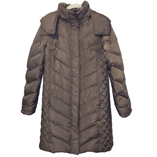 Puffer Jacket Taupe Down Fill 