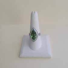 Artisan Crafted Chartreuse Quartz 925 Sterling Silver Ring Size 9 9.00 Cts