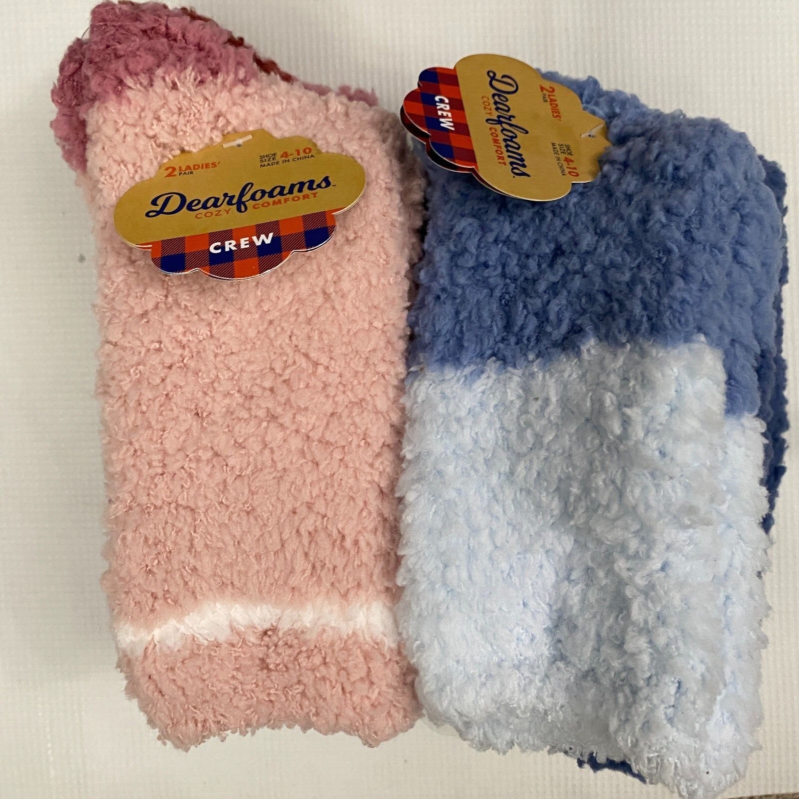 SAOLA Dearfoams Calzini Fuzzy Ciabatta Donna Stivaletto 4 10 Grip Suola 4 Paia Accoglienti Comfort