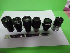 LOT 6 EA MICROSCOPE EYEPIECES ASSORTED OPTICS W1-02