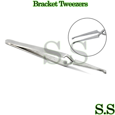 Dental Bracket Holding Placing Tweezer Self Closing Bonding Orthodontic