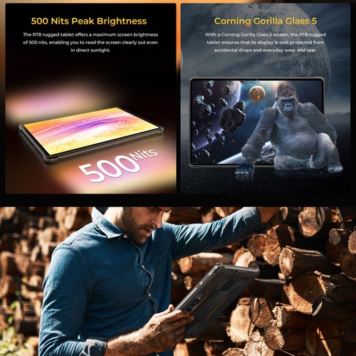 Oukitel RT8 4G LTE Rugged Tablet Mobile Android 13.0 Smartphone Outdoor 20000mAh - Afbeelding 10 van 14