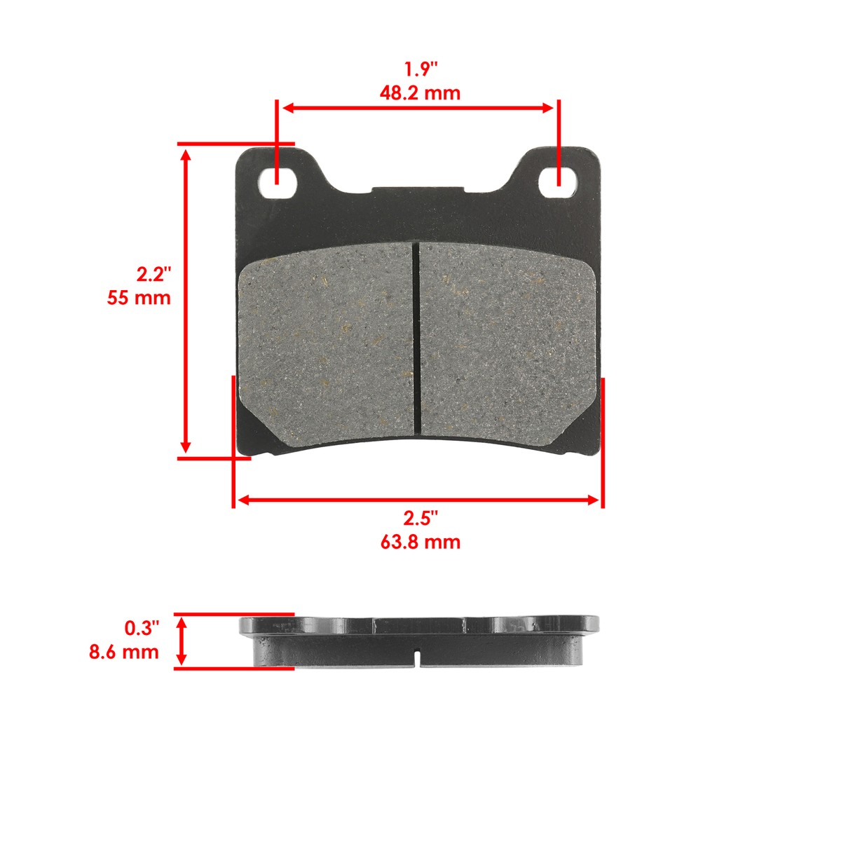 Rear Brake Pads For Yamaha VMX1200 V-Max 1200 (1985-2007) - Semi-Metallic, High Heat Resistant By Caltric