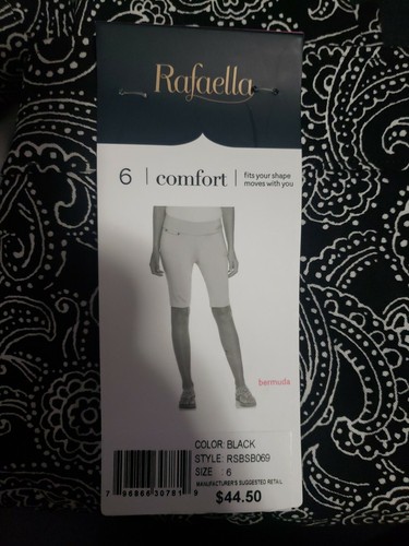 Rafaella Women's Supreme Stretch Pull On Comfort 11" Bermuda Shorts, Sz 6 - Picture 4 of 4