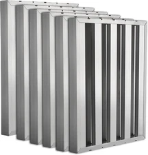 Towallmark Commercial Hood Filters 19.5w x 15.5h Inch 430 Stainless Steel 5Grove