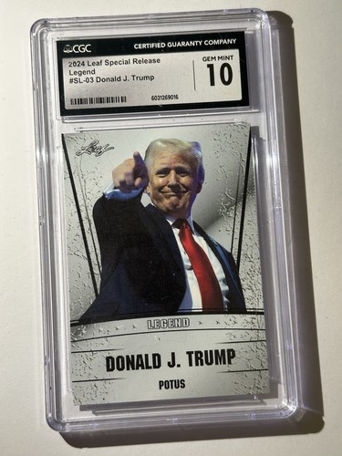 Donald J. Trump Gem Mint 10 2024 Leaf Special Release Legend POTUS CGC