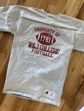 Vtg Champion Washington Jefferson College Sweatshirt Gray Medium Shirt W J