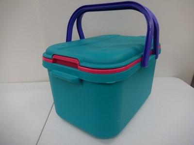 VTG 1990s Craftstor Teal Craft Organizer Storage