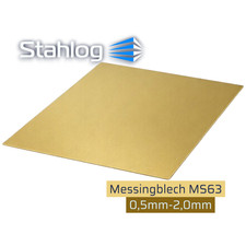 Messingblech MS63 CuZn37 Zuschnitt nach Maß – 0,5 – 2 mm – Rostfrei – Neu EP