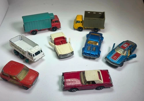Vintage Matchbox Lot Of 8 Cars and Trucks Made in England