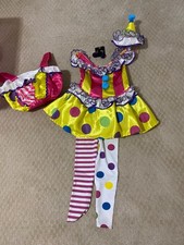 Chasing Fireflies Halloween Costume Ruffles The Clown, Size 6