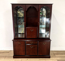 DISPLAY CABINET Morris of Glasgow Glass Door Wall Unit Cocktail FREE DELIVERY