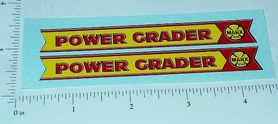 Pair Marx Lumar Power Grader Replacement Sticker Set MX-025