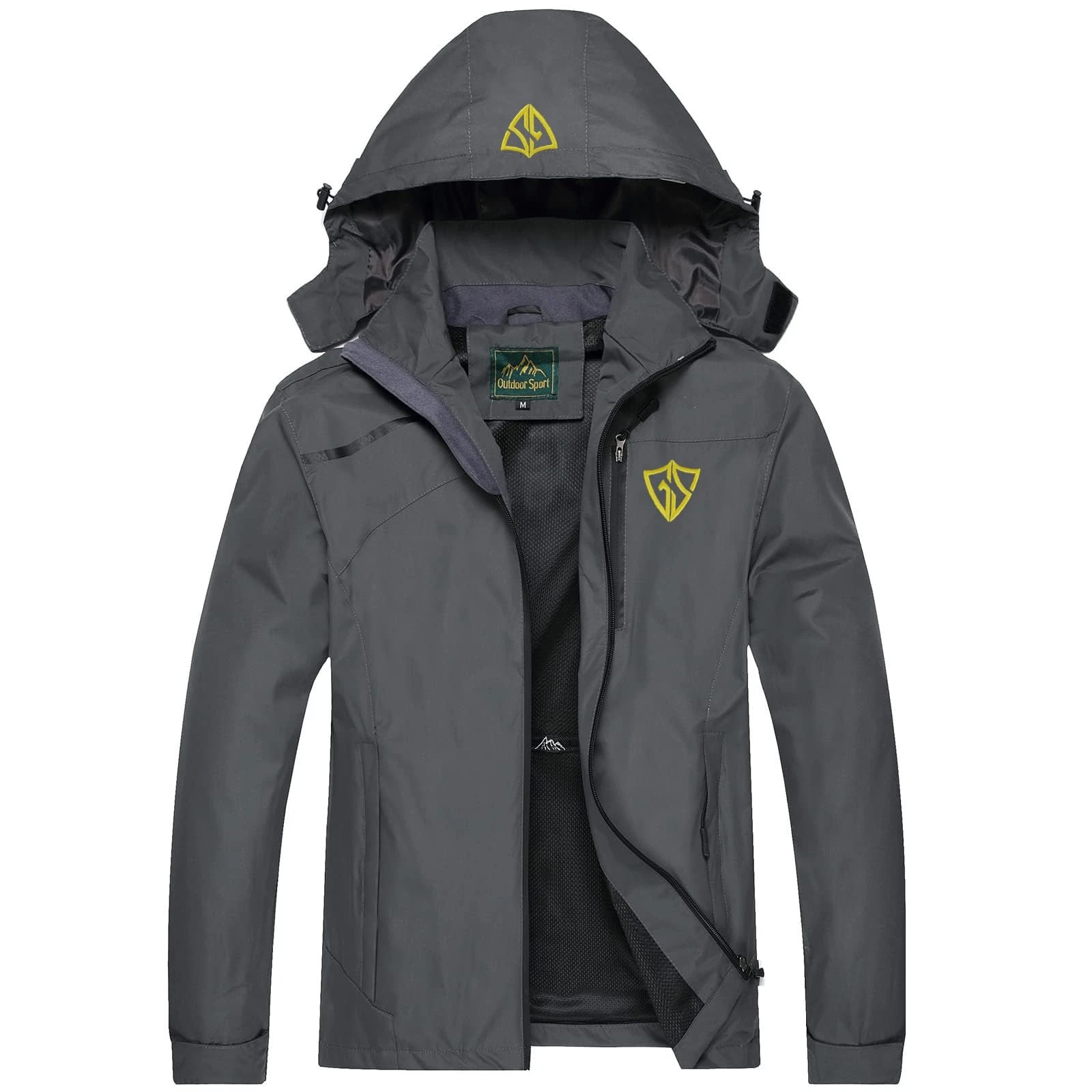 Mens Windproof Hooded Jacket Waterproof Lightweight Mountain Sport - Hiking