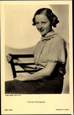 Ak Schauspielerin Hansi Knoteck, Portrait - 3801771