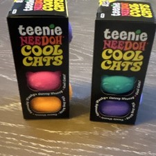 Schylling Teenie NeeDoh Cool Cats Tactile Squeeze Toy Multicolor 2 pack