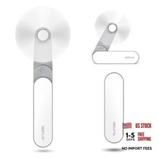 Portable mini handheld Fan, small Rechargeable Personal Fan for 9-15 White
