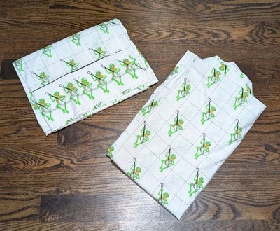 Vintage Martex Kermit The Frog Twin Sheet Set w/ Fitted 1980