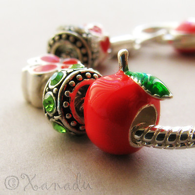 Red Apple Of My Eye Charm Bracelet - Gift For Daughter, Niece, Granddaughter