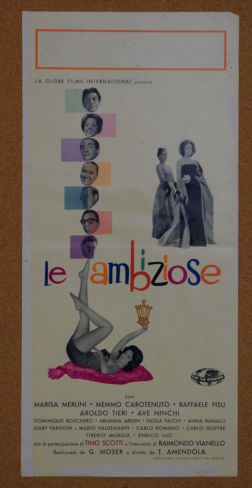 Locandina originale film Le ambiziose (1961) - Regia di Toni Amendola