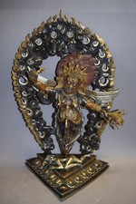 Hayagriva mit Vajra auf B&ouml;sem-Tibet, Bronze-teils vergoldet & versilbert, 39cm