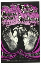 BUFFALO SPRINGFIELD CHAMBERS WINTERLAND 1968 GRAHAM POSTCARD BG-122a N/M B-7