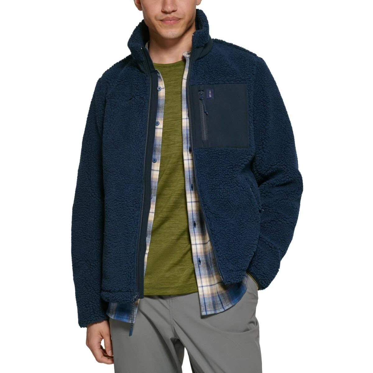 Blue sherpa jacket hotsell