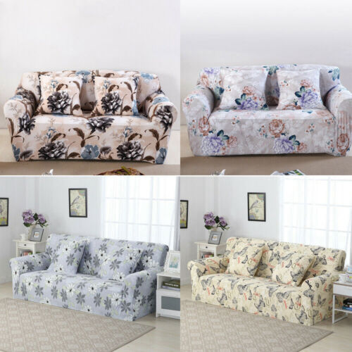 1/2/3/4 Seater Sofa Covers Floral Slipcover Elastic Stretch Settee Couch Cover - Bild 1 von 85