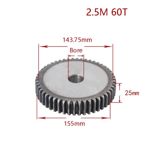 Mod 2.5 Stirnrad & Zahnstangen 10 - 120 Zähne 45# Kohlenstoffstahl Getriebe Gear - Bild 63 von 87