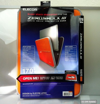 17'' Elecom ZEROSHOCK III Notebook Tasche Sleeve in Orange, bis 405x40x295mm, NEU