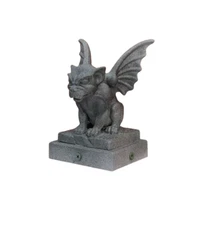 Gargoyle Fence Post Topper | Decorative Outdoor Fence Cap | Garden Gargoyle