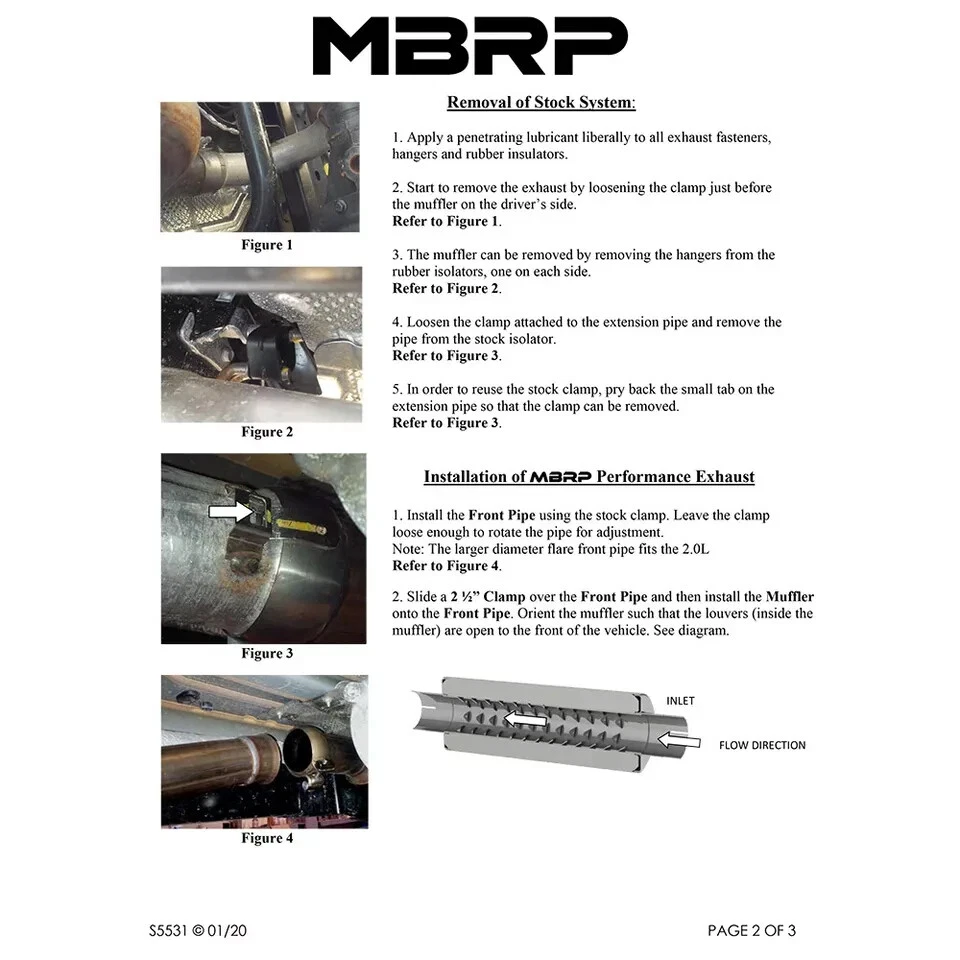 Escape trasero de gato de acero inoxidable MBRP S5534409 para Jeep Cherokee 1987-2001 4,0 L Foto 4 de 4