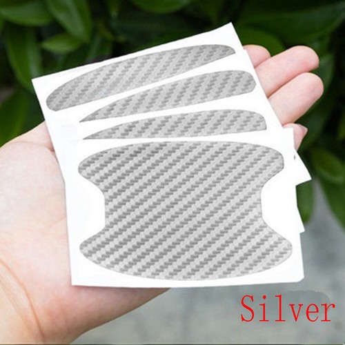 4x Carbon Fiber Car Door Handle Protector Film Anti-Scratch Stickers Accessories