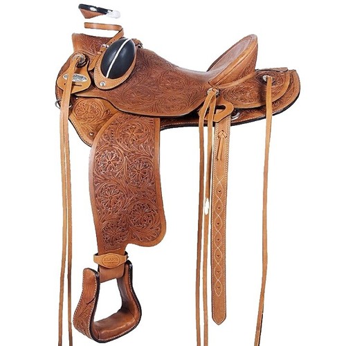 Horse Horse Western Saddle Leather Off Billet & Cinch Strap Set w
