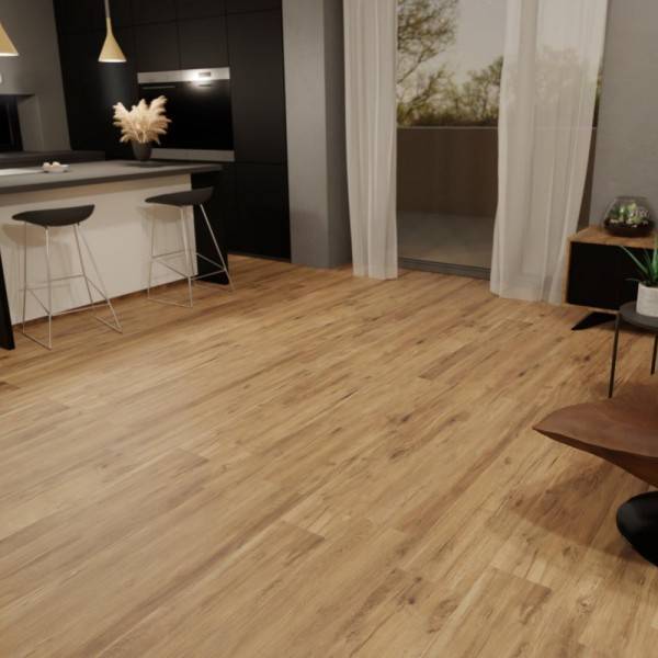 Pavimento Finto Parquet Effetto Legno Naturale Rovere Piastrelle Adesive 15x90cm