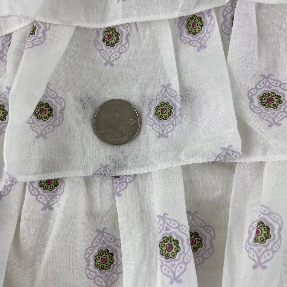 Falda Pottery Barn Niños Bebé Brooklyn Cuna Cama Nivel Volantes 9187492 Púrpura Floral Foto 3 de 4