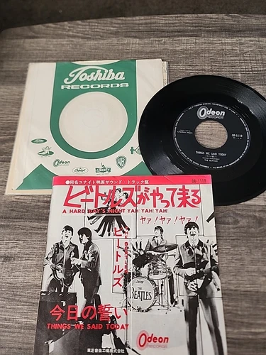 BEATLES HARD DAYS NIGHT THINGS WE SAID TODAY 45  PICTURE SLEEVE ODEON OR 1119